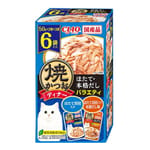 CIAO CIAO 貓濕糧 日本燒鰹魚晚餐包 扇貝 50g 6袋入 50g 正面圖