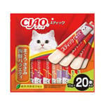 CIAO CIAO 貓零食 日本啫喱果凍棒 金槍魚+金槍魚海鮮+雞肉女王蟹+雞肉海鮮 15g 20本入 15g  正面圖