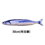 貓咪柔軟舒服抱枕玩具 貓咪柔軟舒服抱枕玩具 藍色秋刀魚 小 - 開倉價優惠   正面圖