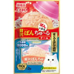 CIAO CIAO 貓零食 日本豪華啫喱杯 800億乳酸菌 金槍魚+扇貝 80g 2個入 80g  正面圖