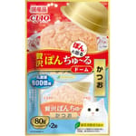 CIAO CIAO 貓零食 日本豪華啫喱杯 800億乳酸菌 鰹魚 80g 2個入 80g  正面圖