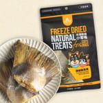 汪喵星球 汪喵星球 凍乾 DogCatStar 冷凍乾燥原肉小零嘴 海味 挪威鮭魚尾巴 70g 70g 貓犬用 正面圖