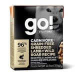 GO! GO! SOLUTIONS 無穀物狗濕糧 活力營養系列 羊肉絲豬肉 354g 354g  正面圖