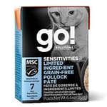 GO! GO! SOLUTIONS 貓濕糧 低敏美毛系列 鱈魚肉醬 182g 182g 正面圖