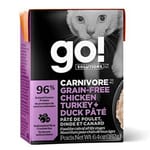 GO! GO! SOLUTIONS 貓濕糧 活力營養系列 雞肉火雞鴨肉醬 182g 182g 正面圖