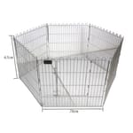 Solidpet蘇力 Solidpet蘇力 寵物籠 貓籠狗籠 不鏽鋼枝圍欄 6片 中號   正面圖