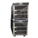 Solidpet蘇力 Solidpet蘇力 寵物籠 貓籠狗籠 ABS板固定飛機籠組合 風扇有輪款 三號   正面圖