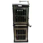 Solidpet蘇力 Solidpet蘇力 寵物籠 貓籠狗籠 鋁折疊飛機籠組合 無輪款 一號 黑色   正面圖