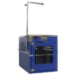 Solidpet蘇力 Solidpet蘇力 寵物籠 貓籠狗籠 鋁板固定飛機籠 無輪新款 四號 藍色   正面圖