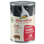 Almo Almo Nature 狗罐頭 Holistic 單一蛋白系列 豬肉配方 400g 400g  正面圖