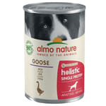 Almo Almo Nature 狗罐頭 Holistic 單一蛋白系列 鵝肉配方 400g 400g  正面圖