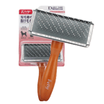 Petiy Petiy Beauty 用具嚴選 兩段結構木柄鋼絲梳毛刷 大碼  貓犬用 正面圖