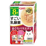 CIAO CIAO 貓濕糧 8000億個乳酸菌 金槍魚組合裝 40g 8袋入 40g 正面圖