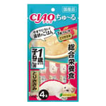 CIAO CIAO 肉泥 貓零食 1歲以下子貓用 綜合營養食 雞肉 14g 4本入 14g 貓用 正面圖