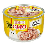 CIAO CIAO 貓罐頭 BIG 鰹魚+白飯魚味 160g 160g 正面圖