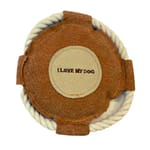 Billipets Billipets 狗玩具 真⽪系列 ⾶碟 15cm   正面圖