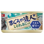 日本Petline 日本Petline 貓罐頭 吞拿魚達人系列 白身魚+竹莢魚 80g 80g 正面圖