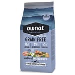 ownat ownat 狗糧 高齡犬糧 放牧雞⾁與火雞 中顆粒 關節保健配⽅ 3kg 3kg 正面圖