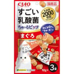CIAO CIAO 貓零食 日本2000億個乳酸菌零食粒 金槍魚味 12g 3袋入 12g  正面圖
