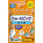 CIAO CIAO 貓零食 日本Cozy Life 450億個乳酸菌軟心零食粒 鰹魚味 12g 3袋入 12g  正面圖