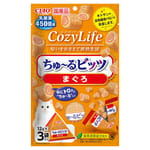 CIAO CIAO 貓零食 日本Cozy Life 450億個乳酸菌軟心零食粒 金槍魚味 12g 3袋入 12g  正面圖