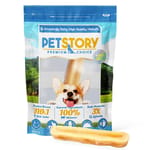 Pet Pet Story 零食嚴選 狗零食 天然喜馬拉雅山 芝士骨 牛奶潔齒棒 1支 中號 90g 90g  正面圖