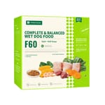 FOOD FOOD CHAIN F60成⽝全營養低溫鮮煮主⻝糧 鴨⾁+磷蝦 100g 6包裝 100g  正面圖