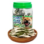 每日潔 每日潔 雙色螺旋保健潔牙骨 桶裝 心臟養護 葉綠素+牛奶 800g 800g 正面圖