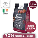 Go Go Native 愛爾蘭冠軍 頂級無穀物單一蛋白低敏狗糧 中小型成犬鴨肉 1.6kg 或 6kg  正面圖