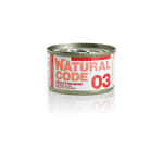 Natural Natural Code 貓罐頭 雞⾁ & 三⽂⿂ Chicken & Salmon 85g 85g 正面圖