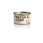 Natural Natural Code 貓罐頭 吞拿⿂ & ⽜⾁ Tuna & Beef 85g 85g 正面圖