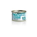Natural Natural Code 貓罐頭 吞拿⿂ & 芝⼠ Tuna & Cheese 85g 85g 正面圖