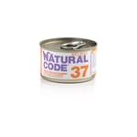Natural Natural Code 貓罐頭 啫喱系列 ⾦槍⿂ & 雞⾁ & 魷⿂ Tuna & Chicken & Squids in jelly 85g 85g  正面圖
