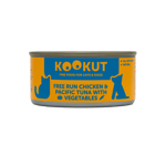 KOOKUT KOOKUT 貓狗罐頭 100% 天然 放養雞太平洋吞拿魚蔬菜 150g 150g  正面圖