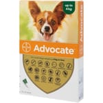 杜蟲殺蚤用品 德國拜耳 Bayer (Elanco) 犬用 Advocate 心疥爽滴劑 4kg以下 1盒3支 (BAOD40)