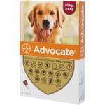 杜蟲殺蚤用品 德國拜耳 Bayer (Elanco) 犬用 Advocate 心疥爽滴劑 10kg-25kg 1盒3支 (BAOD250)