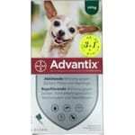 杜蟲殺蚤用品 德國拜耳 Bayer (Elanco) 犬用 Advantix 益百分滴劑 4kg以下 1盒4支 (BAX40)
