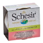 Schesir Schesir 湯煮貓罐頭 雞肉及蝦肉 70g 70g 正面圖