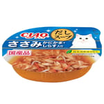 CIAO CIAO 日本貓濕糧 原汁湯杯 雞肉+蟹柳+白飯魚 60g 60g  正面圖