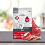 PLATINUM PLATINUM 狗糧 無穀物成犬配方 鮮牛肉 + 馬鈴薯 1.5kg 5kg  正面圖