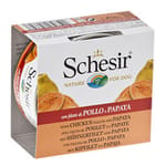 Schesir Schesir 水果狗罐頭 雞肉絲及木瓜飯 150g 150g  正面圖
