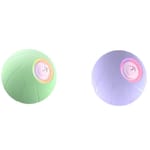 Cheerble Cheerble Wicked Ball PE互動寵物球 中⼩型⽝⽤ 綠/紫 直徑7.8cm   正面圖