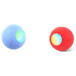 Cheerble Cheerble Wicked Ball SE互動寵物球 中⼩型⽝⽤ 藍/紅 直徑5.6cm   正面圖