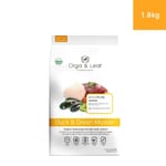 Orga Orga & Leaf 狗糧 農場鴨 + ⻘⼝成⽝配⽅ 1.8kg 8kg  正面圖