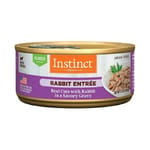 Instinct Instinct 貓罐頭 無穀物肉汁 兔肉片貓用主食罐頭 5.5oz 5oz 貓用 正面圖
