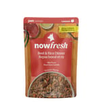 now now FRESH 狗濕糧 全年齡狗配方 牛肉及糙米濕包 2.8oz 8oz  正面圖