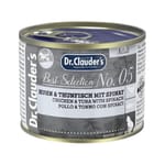 Dr.Clauder's Dr.Clauder's 貓罐頭 吞拿魚雞肉菠菜 200g 200g 正面圖