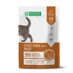 Nature s Protection 貓濕糧 幼貓主食袋裝濕糧 健康成長配方 雞肉+牛肉 (KIP56100G) 貓罐頭 貓濕糧 Nature s Protection 寵物用品速遞