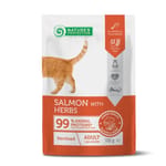 Nature s Protection 貓濕糧 成貓主食袋裝濕糧 絕育貓配方 三文魚+香草 (KIP59100G) 貓罐頭 貓濕糧 Nature s Protection 寵物用品速遞