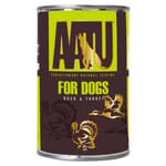 AATU AATU 狗罐頭 全配方狗用主食罐頭系列 90/10/0 鴨肉火雞全配方 400g 400g 狗用 正面圖